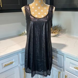 Gorgeous black sequin Ella Moss sleeveless dress size L